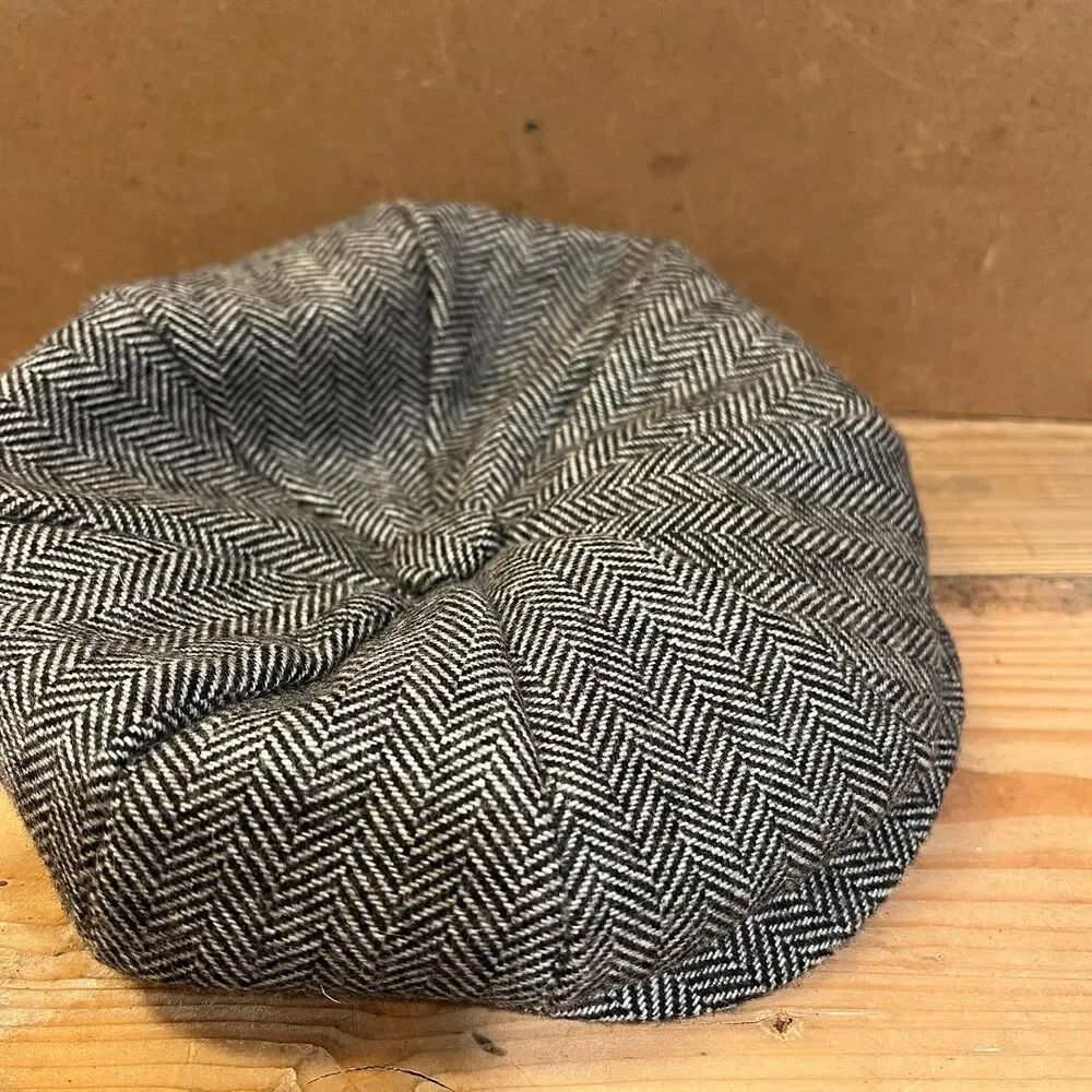 Hat kids newsboy paperboy wool lined